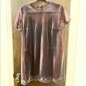 Forever21 sheer dress with mini black dress size L